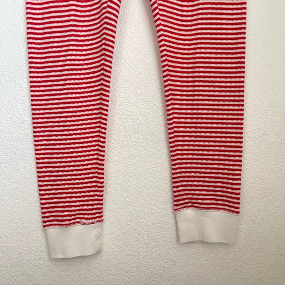 dip Soft Waffle Henley Stripe Pajama Joggers Set Red White Candy Stripe Size L - Picture 10 of 15